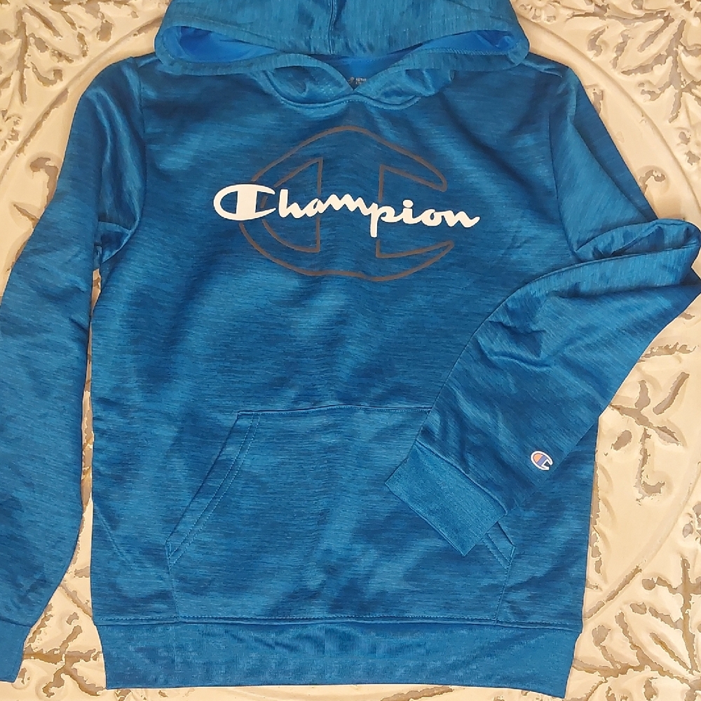 Champion Vibrant Blue Pullover Hoodie Size 14/16